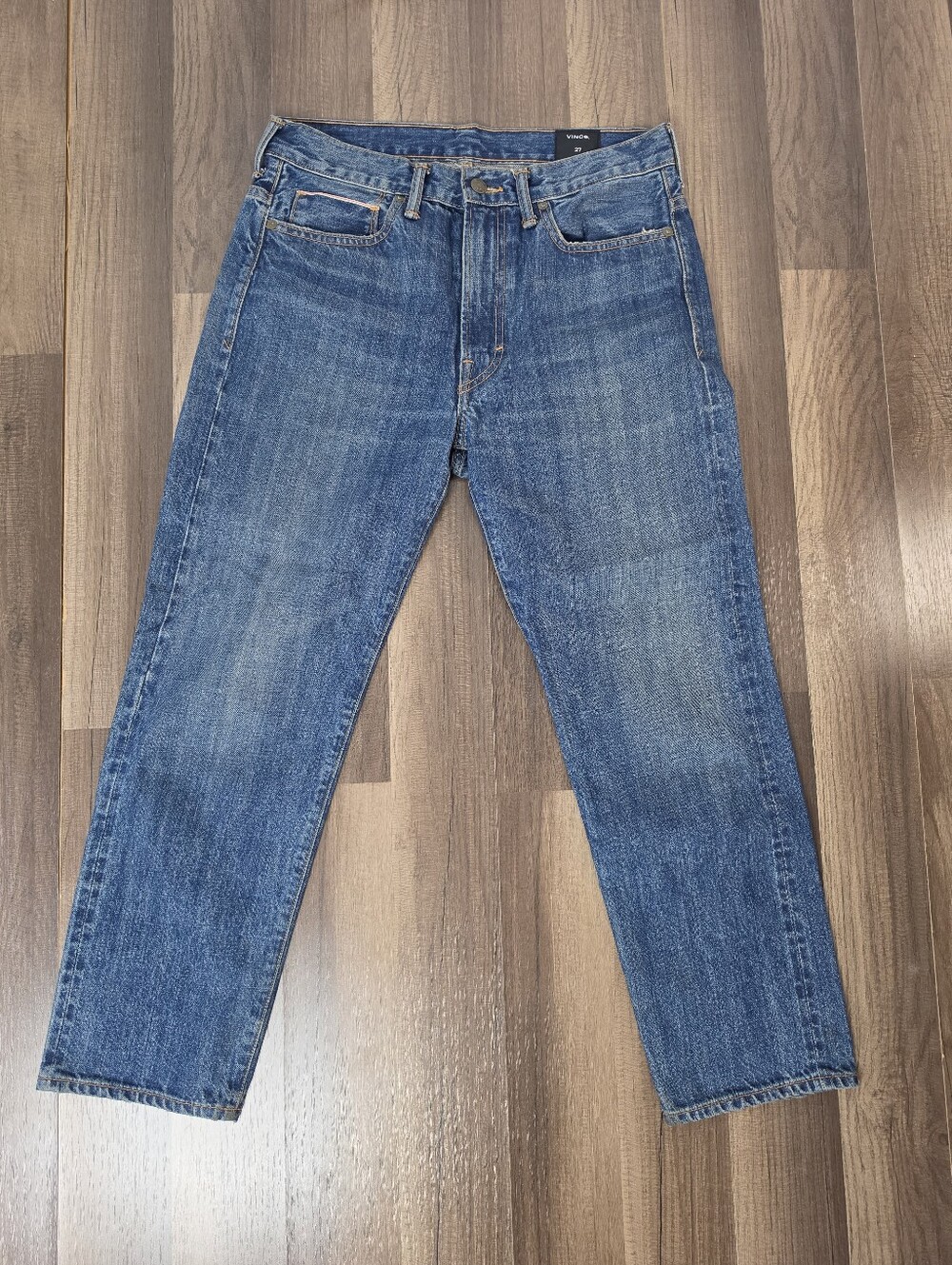 Vince Classic Japanese Selvedge Denim Straight Leg Jeans USA Streetwear. 27
